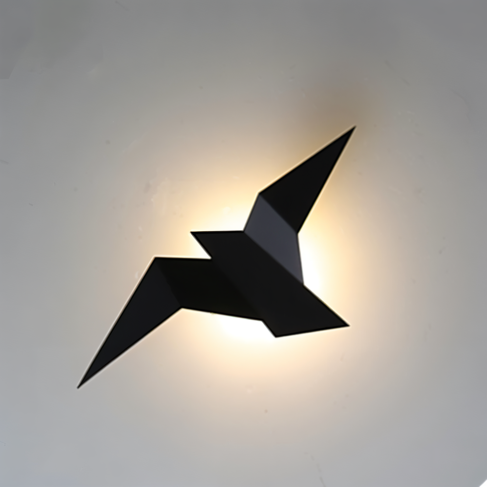 OriTori vägglampa - Geometrisk vägglampa med origamifågel - vägglampa i japansk stil