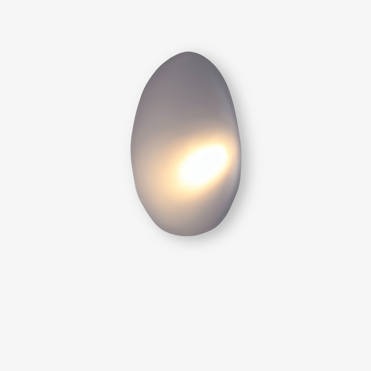 PebbleHue WallLight - Lysande LED-Vägglampa av Glas i Nordisk Stil