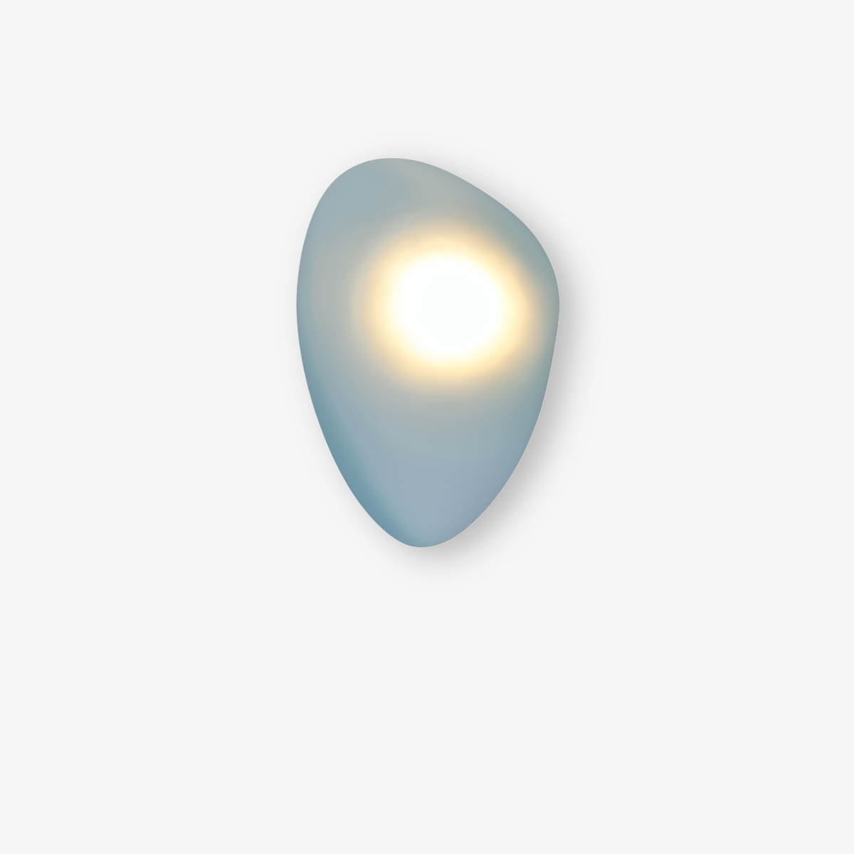 PebbleHue WallLight - Lysande LED-Vägglampa av Glas i Nordisk Stil