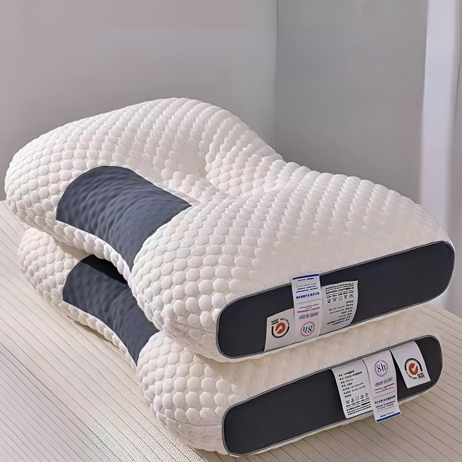 PolyePlush Kudde - Premium Komfort Nackkudde för Smärta & Trötthet Lindring
