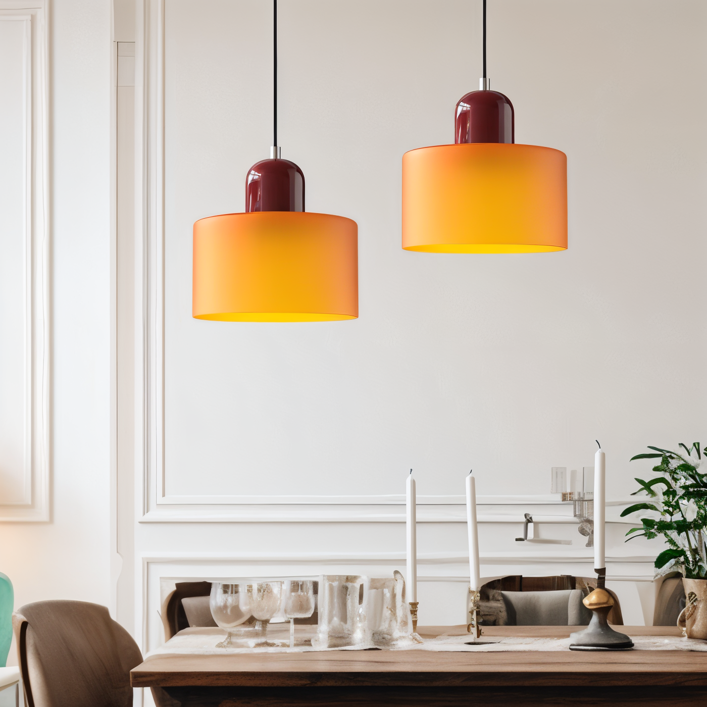 RadiantCyl Pendellampa - Färgglad Mini Cylindrisk Glas Hänglampa