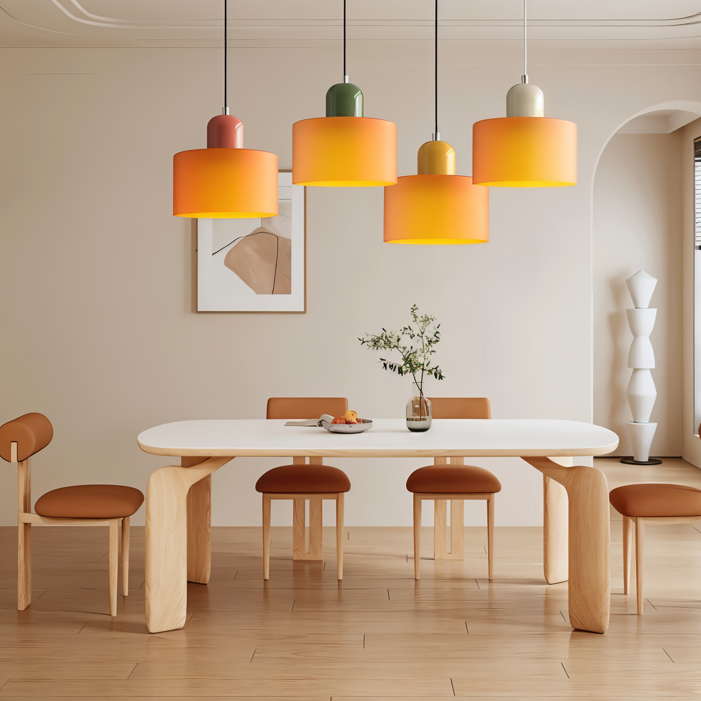 RadiantCyl Pendellampa - Färgglad Mini Cylindrisk Glas Hänglampa
