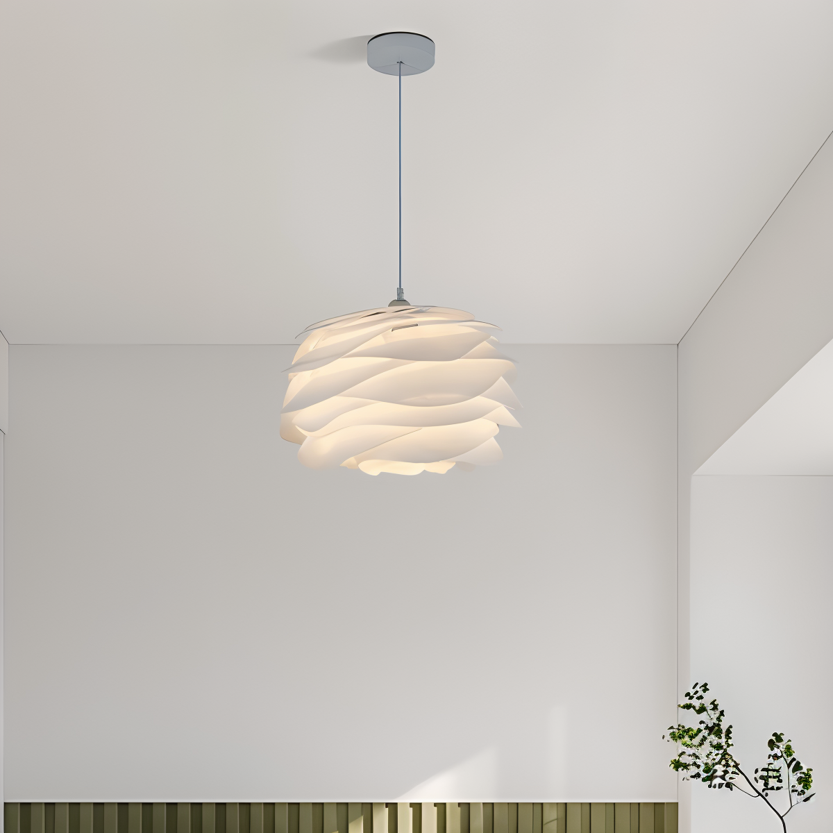 Rosy Pendellampa - Dekorativ PVC Floral LED Hänglampa för Sovrum