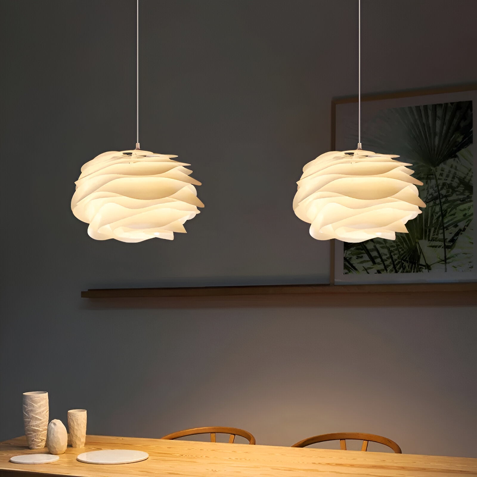 Rosy Pendellampa - Dekorativ PVC Floral LED Hänglampa för Sovrum