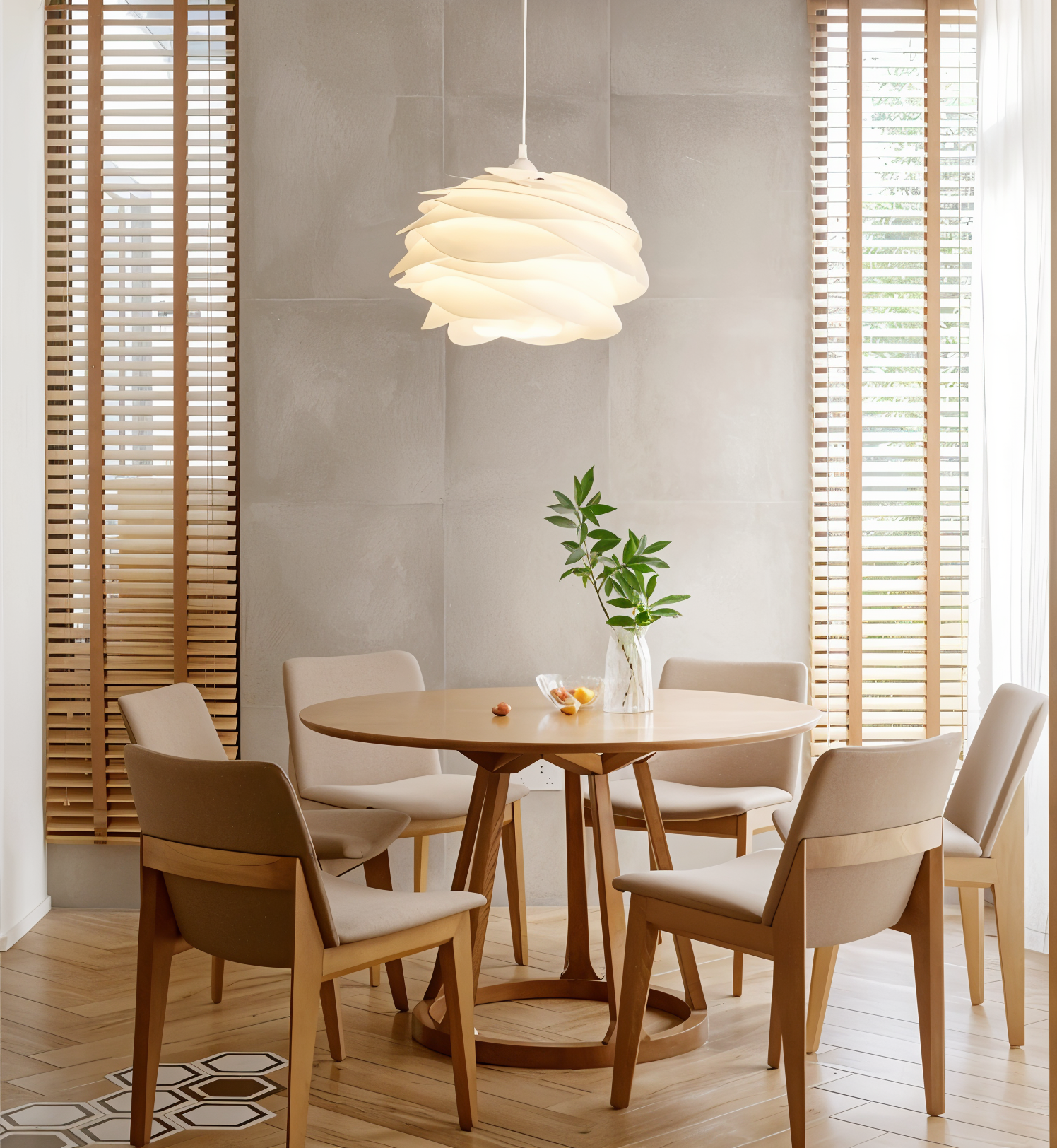 Rosy Pendellampa - Dekorativ PVC Floral LED Hänglampa för Sovrum