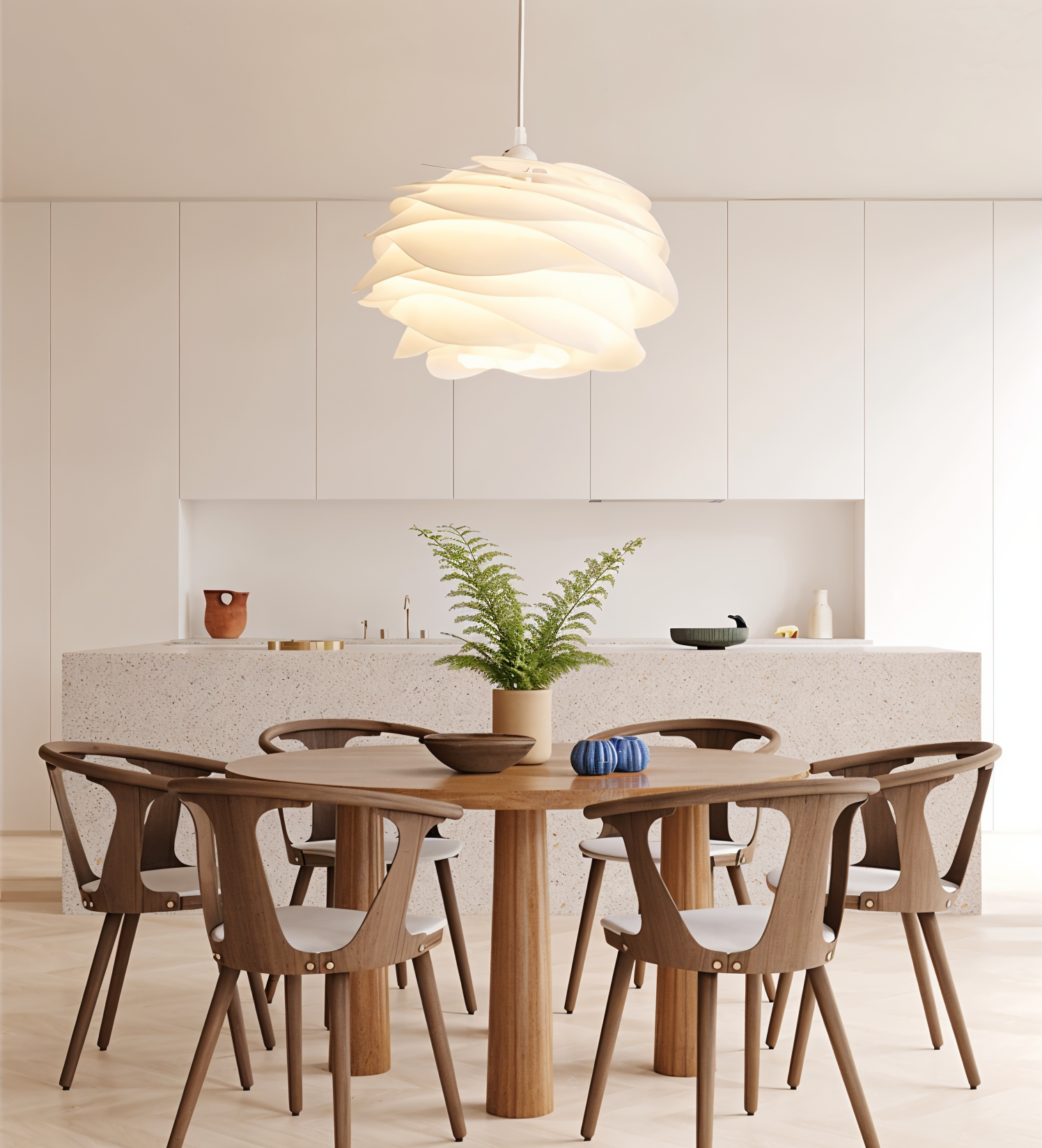 Rosy Pendellampa - Dekorativ PVC Floral LED Hänglampa för Sovrum