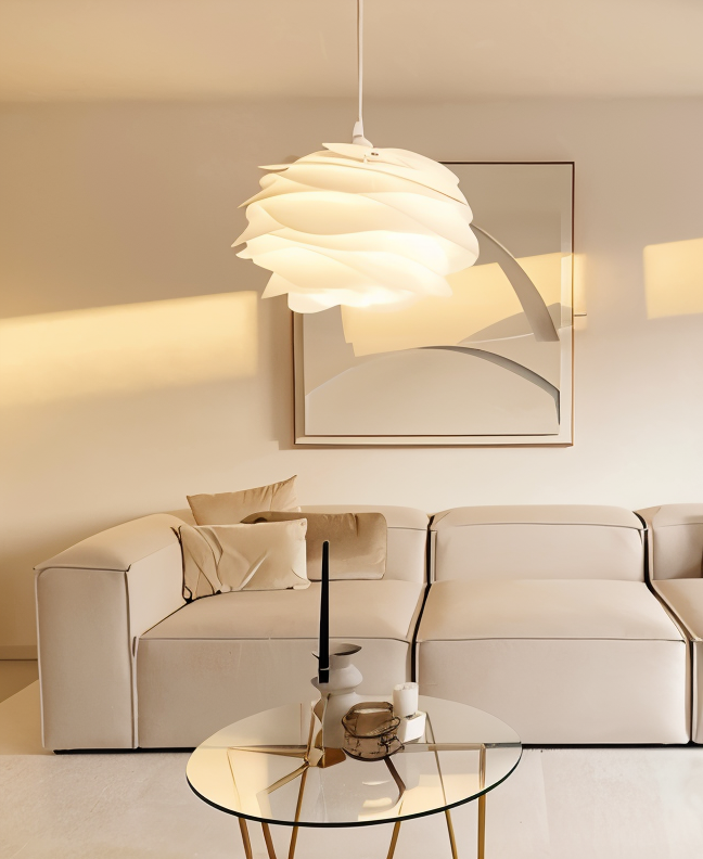 Rosy Pendellampa - Dekorativ PVC Floral LED Hänglampa för Sovrum