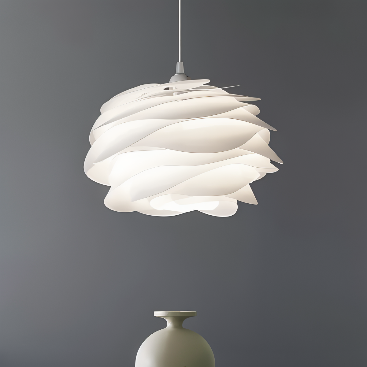 Rosy Pendellampa - Dekorativ PVC Floral LED Hänglampa för Sovrum