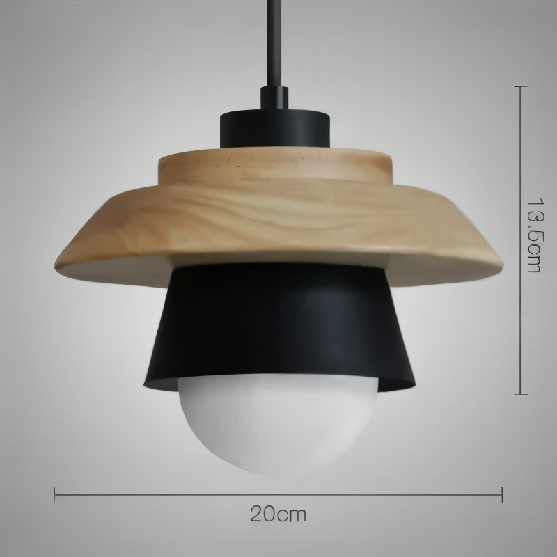 Scandi Pendellampa - Nordiskt trä & metall Macaron LED Hänglampa