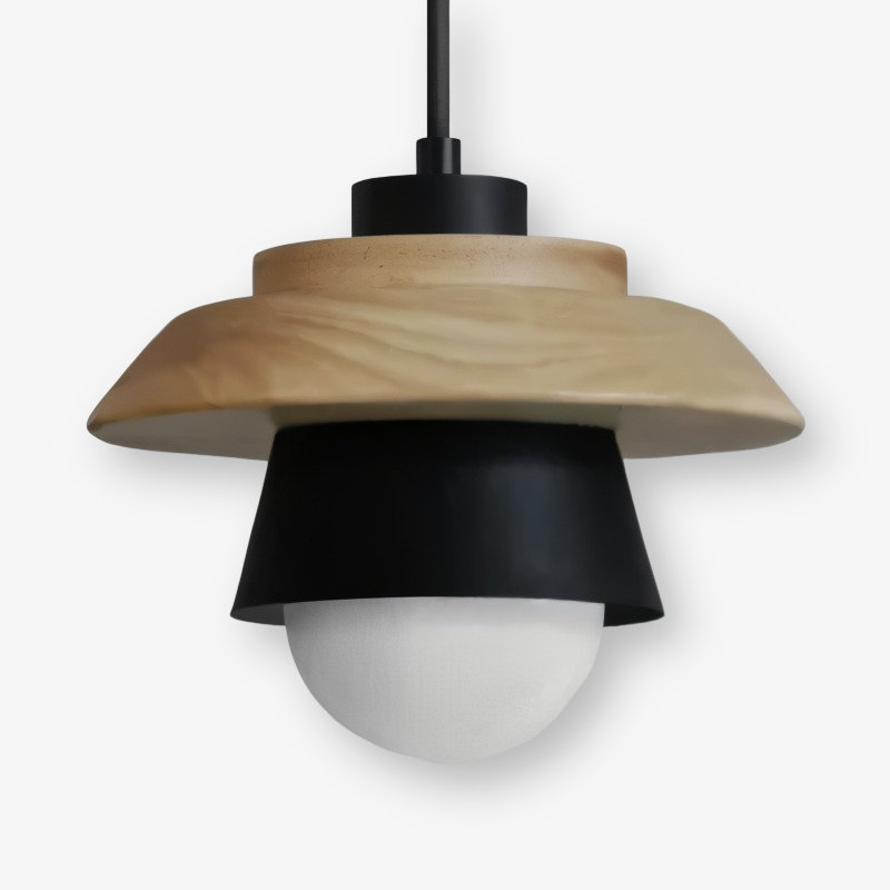 Scandi Pendellampa - Nordiskt trä & metall Macaron LED Hänglampa