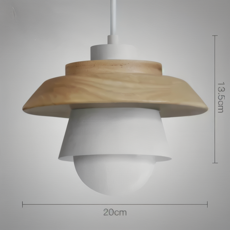 Scandi Pendellampa - Nordiskt trä & metall Macaron LED Hänglampa