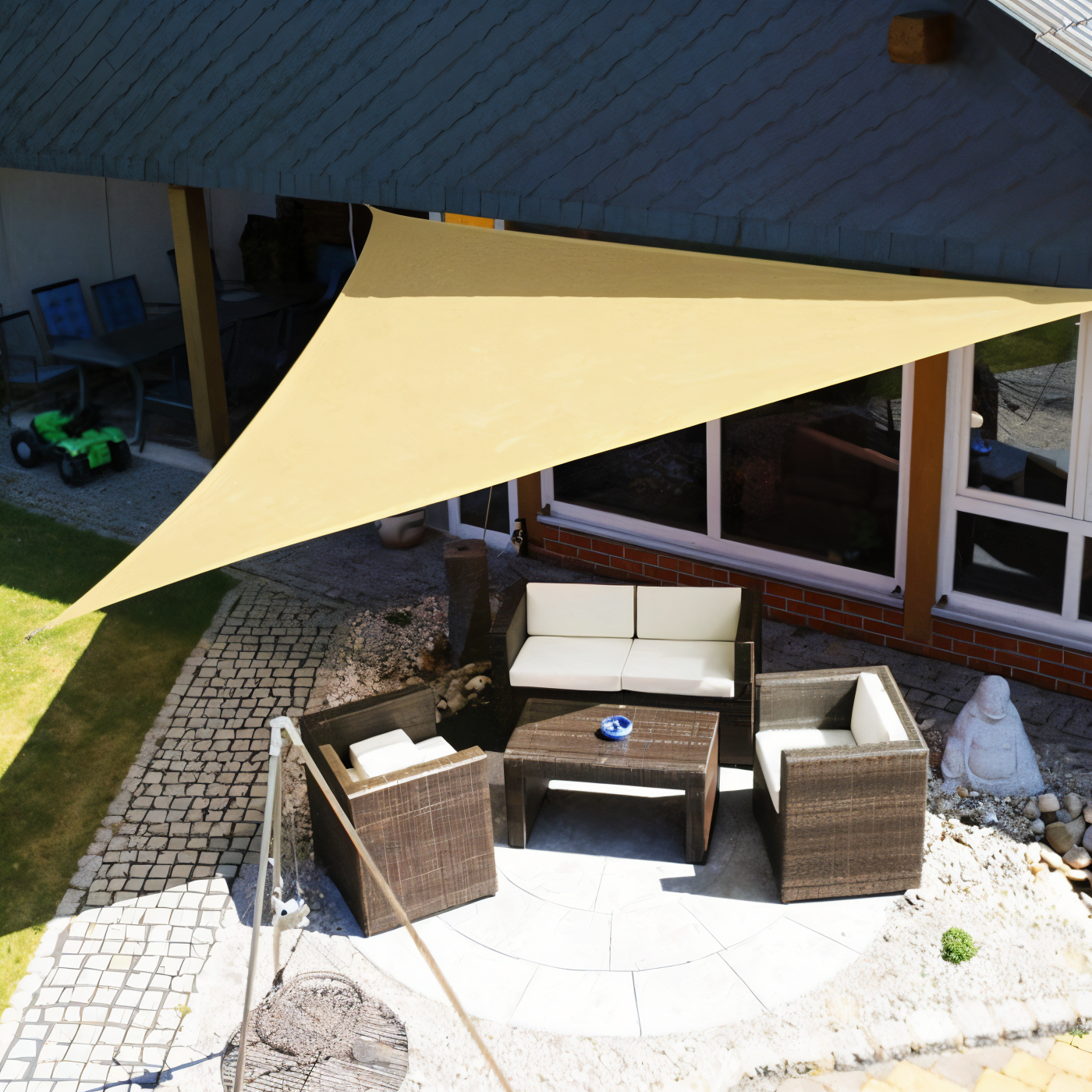 ShadeMaster Solsegel - UV-Blocker Solsegel Skugga - Fyrkantig, Triangulär Solsegel