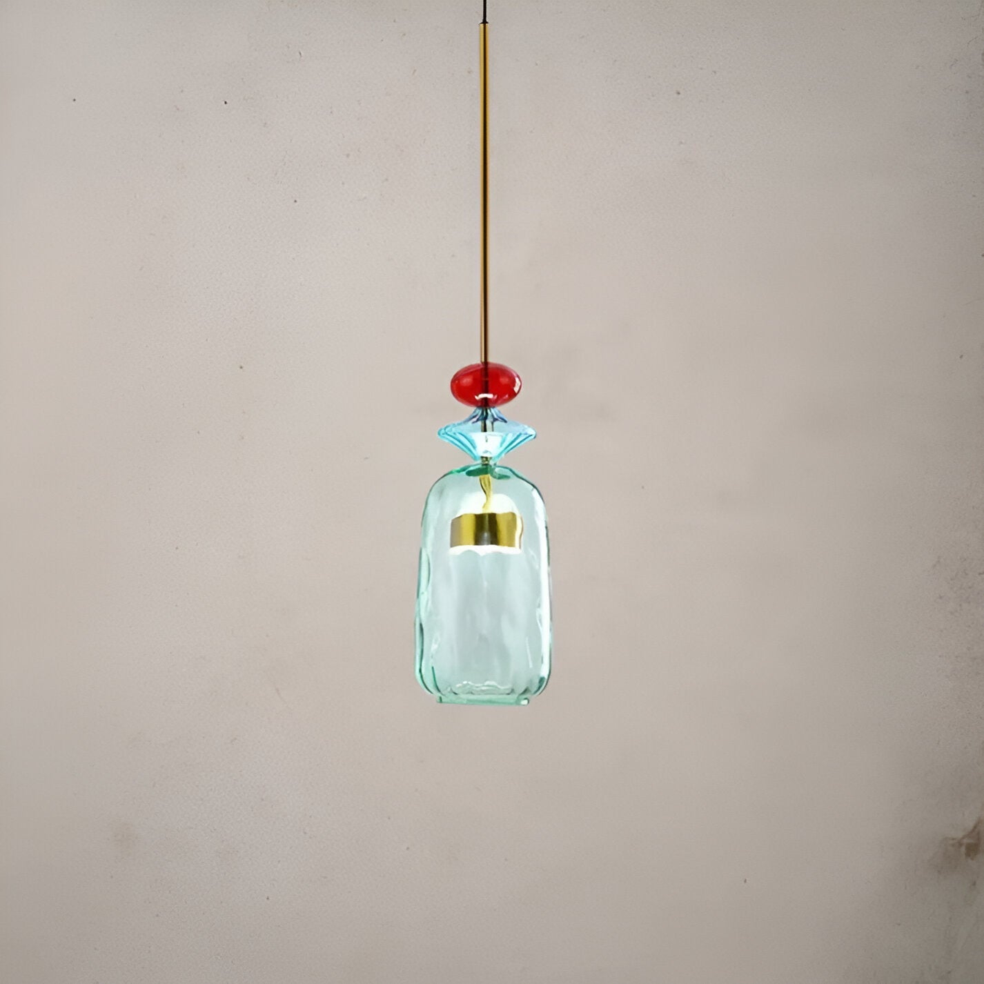 SpectraFuse Pendellampa - Flerfärgad Glas Hänglampa - Nordic Macaron Dekorativ Belysning