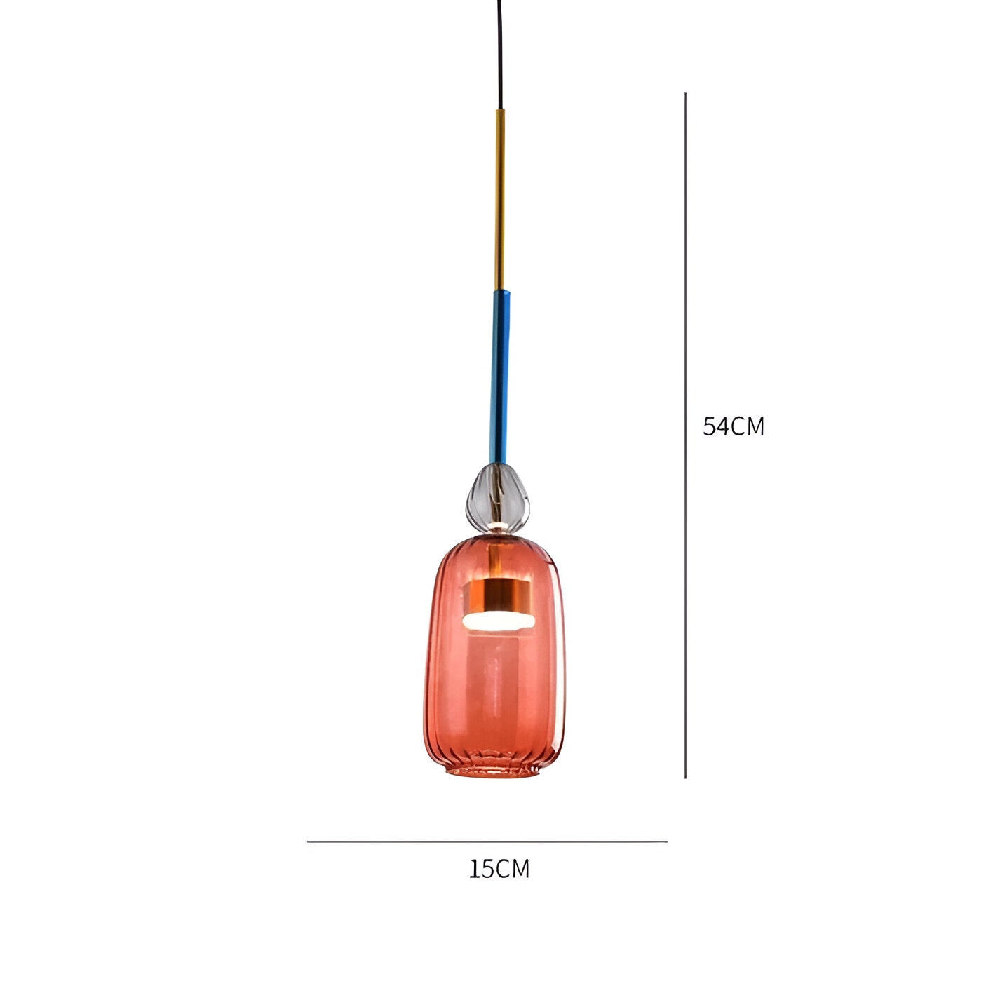 SpectraFuse Pendellampa - Flerfärgad Glas Hänglampa - Nordic Macaron Dekorativ Belysning