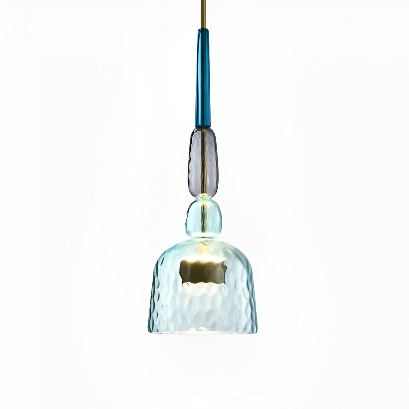SpectraFuse Pendellampa - Flerfärgad Glas Hänglampa - Nordic Macaron Dekorativ Belysning