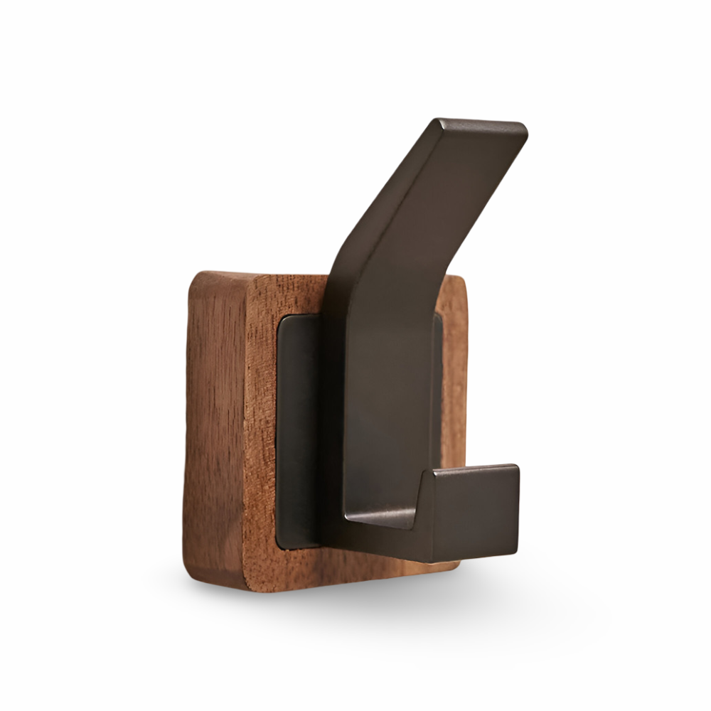 Stiliga Vägggarderober i Valnöt med Mångsidiga Krokar för Effektiv Bostadsorganisation i Varje Rum