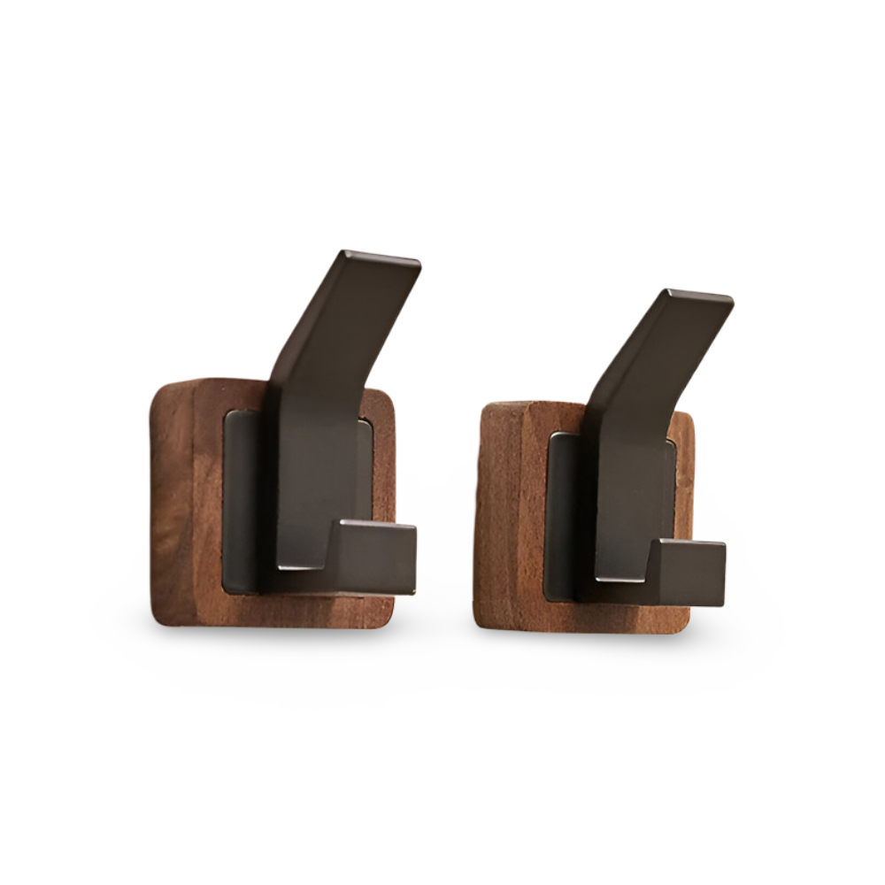 Stiliga Vägggarderober i Valnöt med Mångsidiga Krokar för Effektiv Bostadsorganisation i Varje Rum