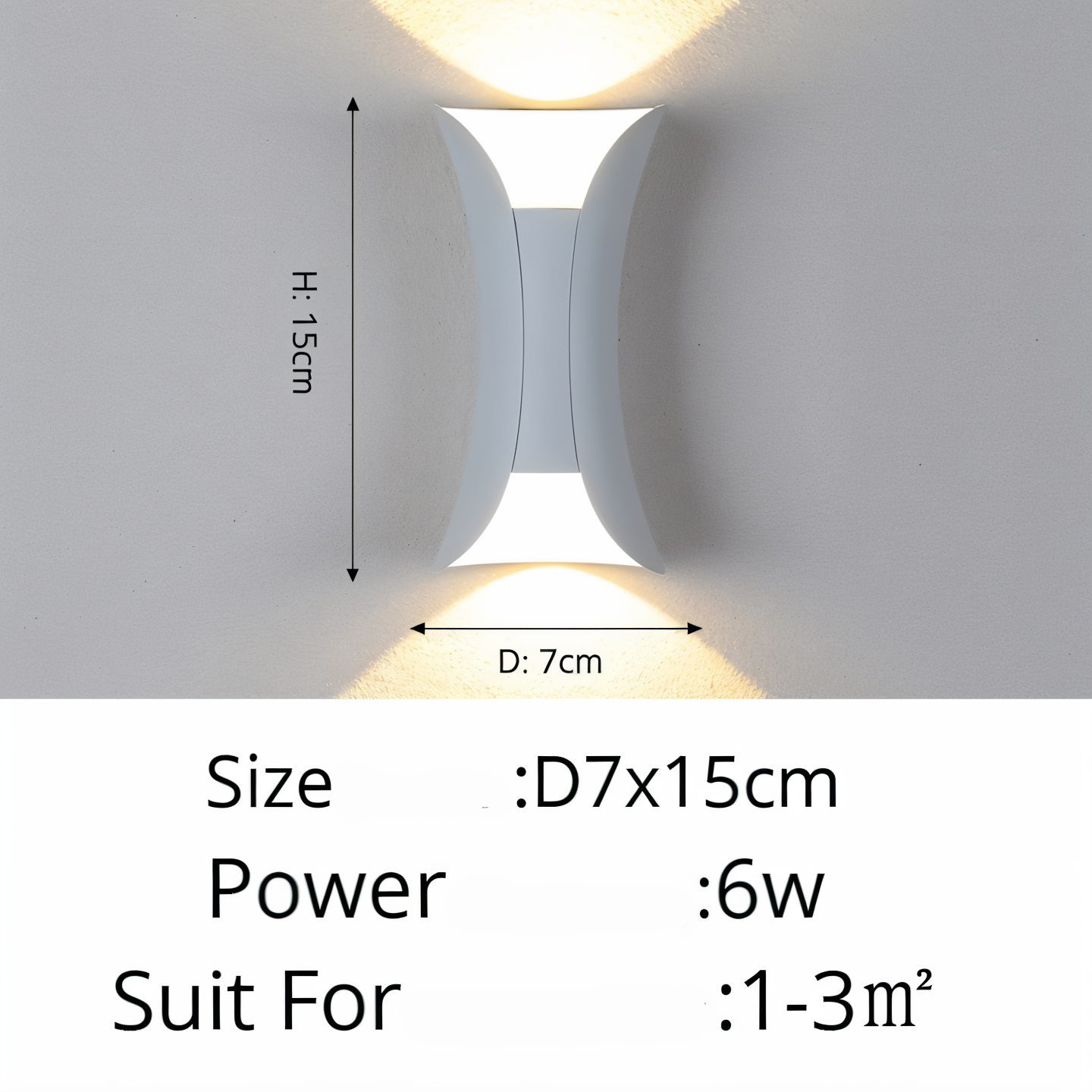 TwinBeam Vägglampa - Dubbelhuvud LED Vägglampa - Svart/Guld Vattentät Utomhuslampa