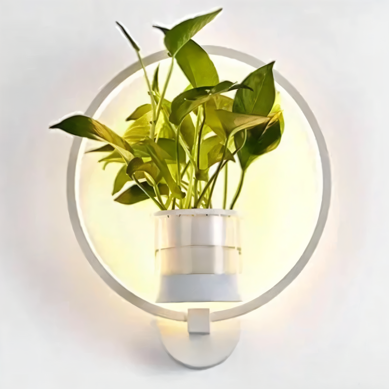 VerdantLume Vägglampa - Minimalistisk Vägglampa med Inbyggd Växthållare - Moderna Vägglampor LED