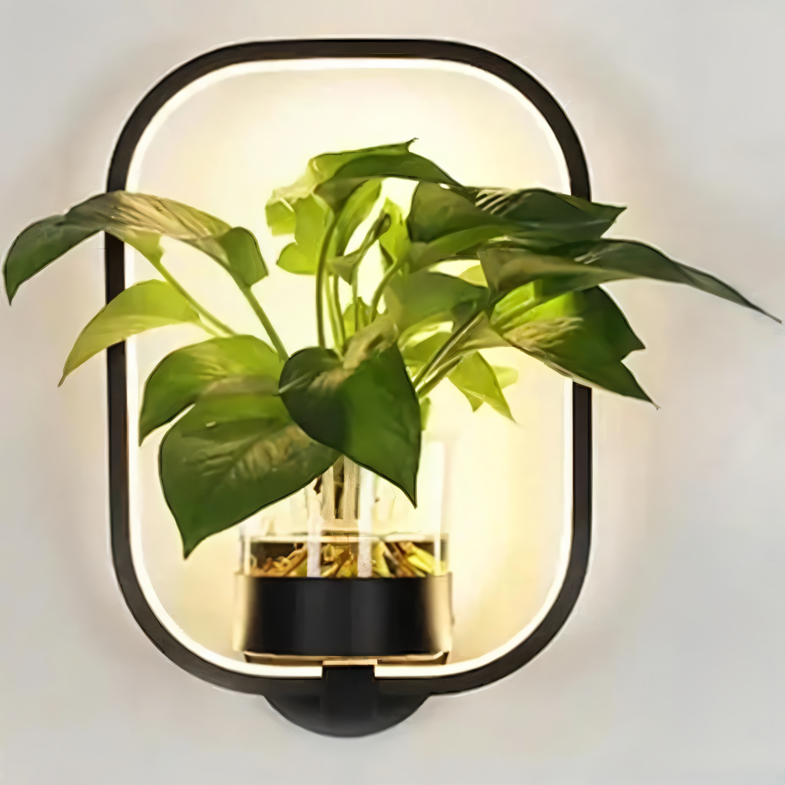 VerdantLume Vägglampa - Minimalistisk Vägglampa med Inbyggd Växthållare - Moderna Vägglampor LED