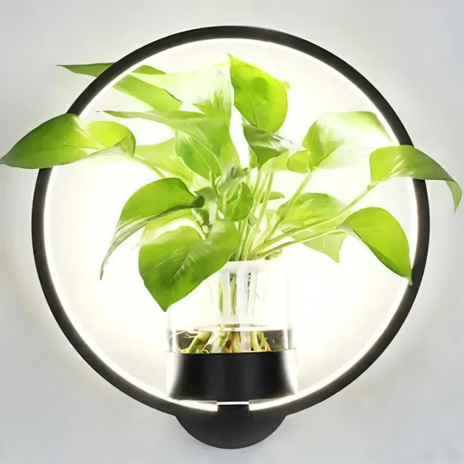 VerdantLume Vägglampa - Minimalistisk Vägglampa med Inbyggd Växthållare - Moderna Vägglampor LED
