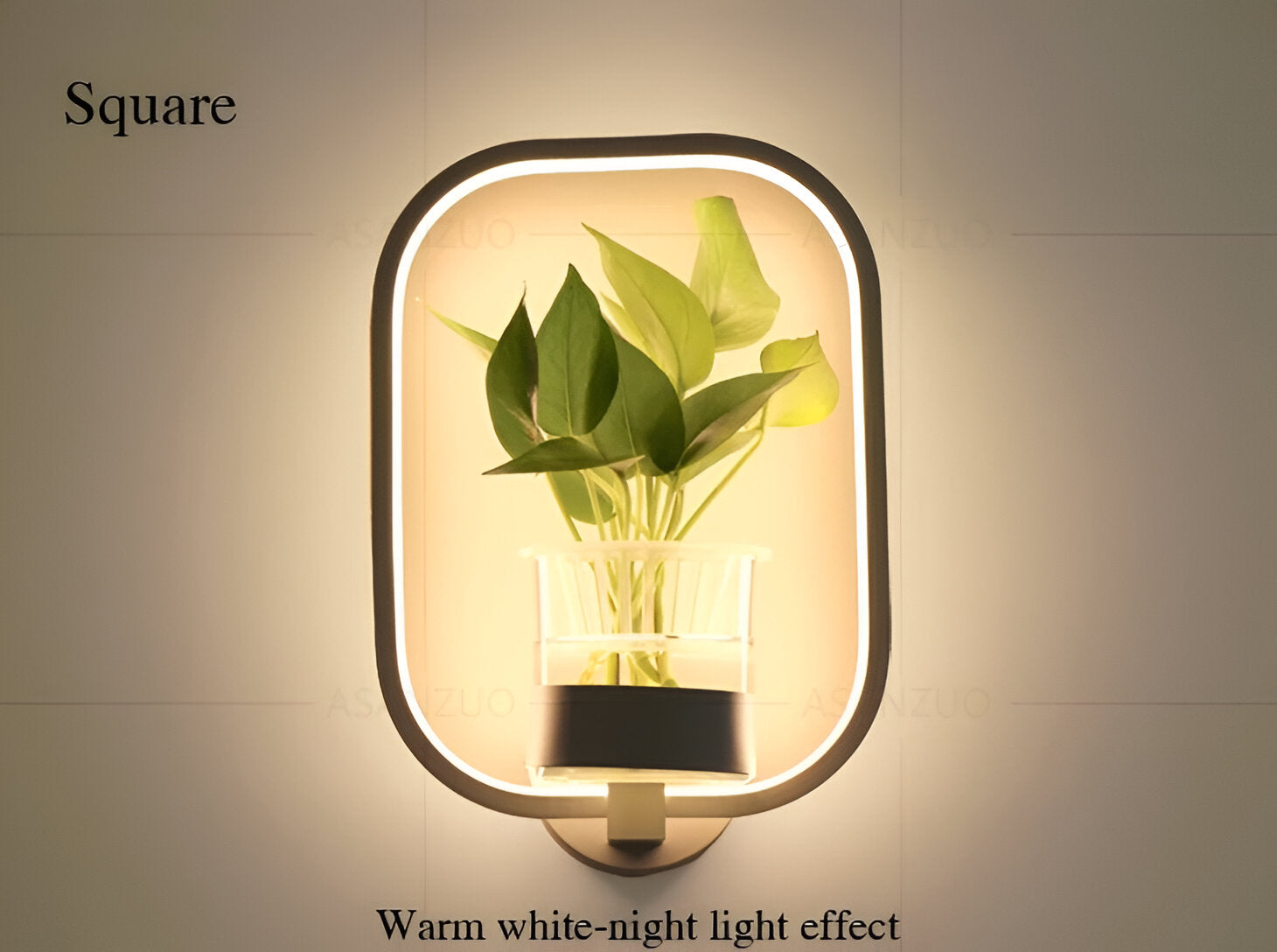 VerdantLume Vägglampa - Minimalistisk Vägglampa med Inbyggd Växthållare - Moderna Vägglampor LED