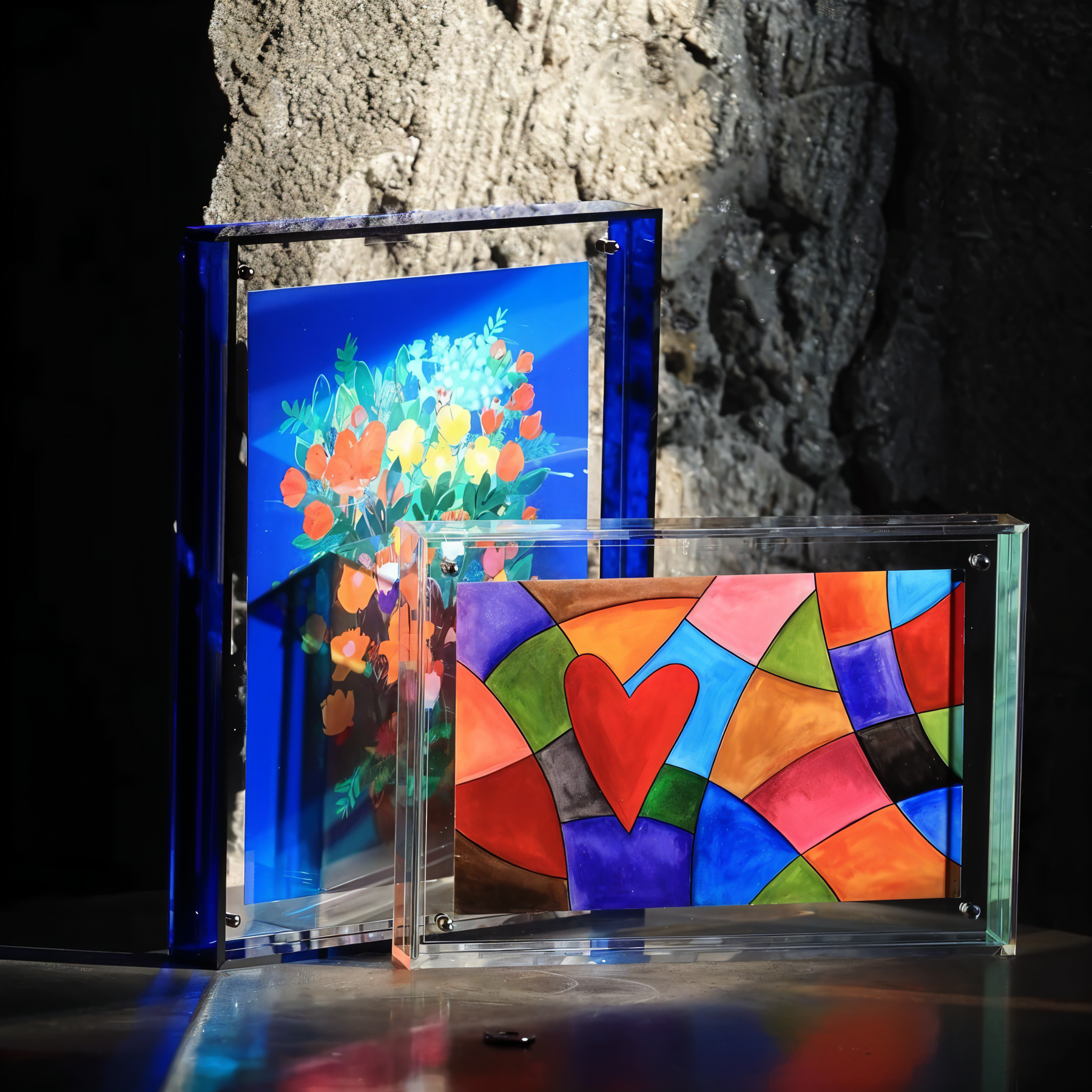 VividAcryl – Neon-Acryl-Fotoram i 80-talsstil