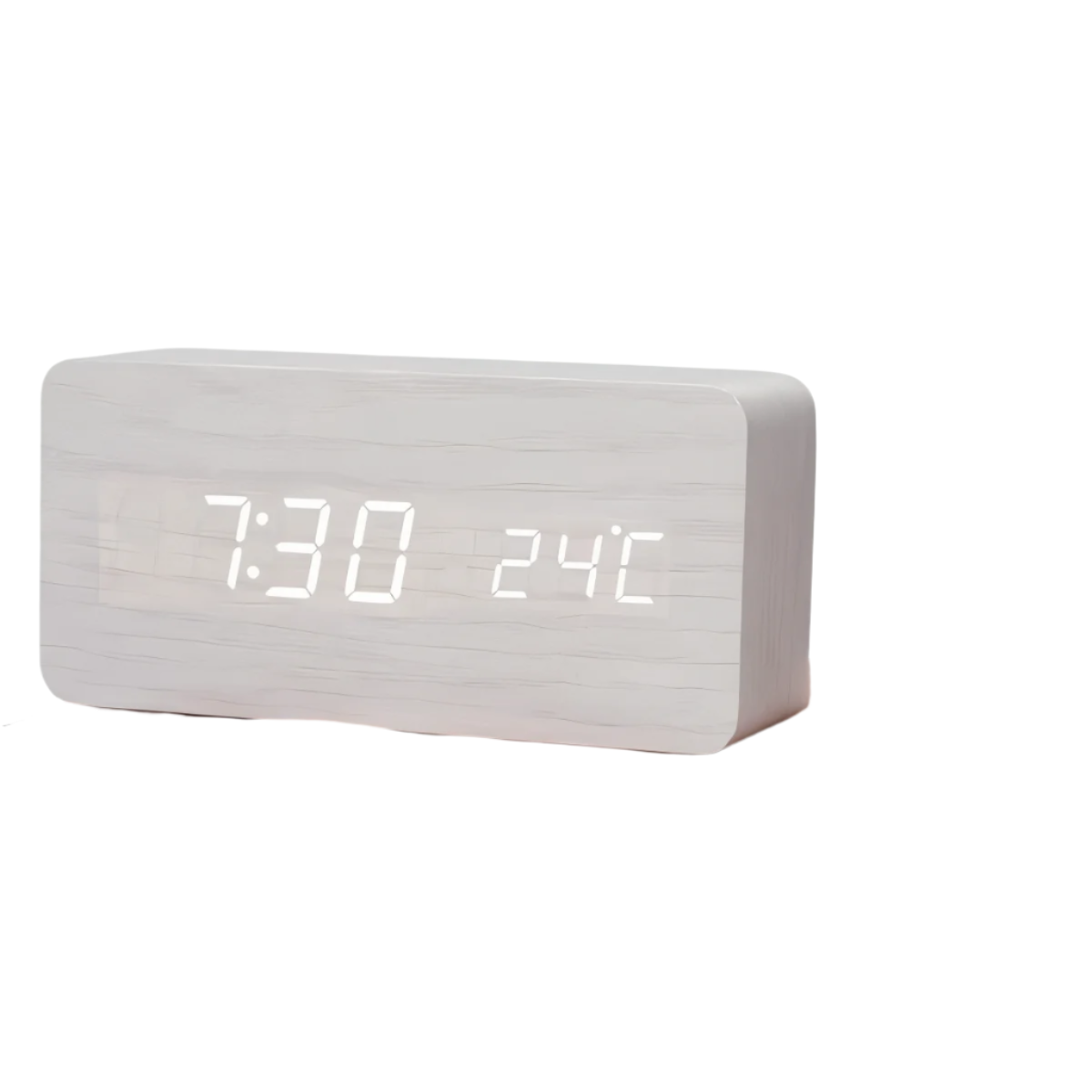 Modern LED-väckarklocka med digital display - Väckarklocka i plast