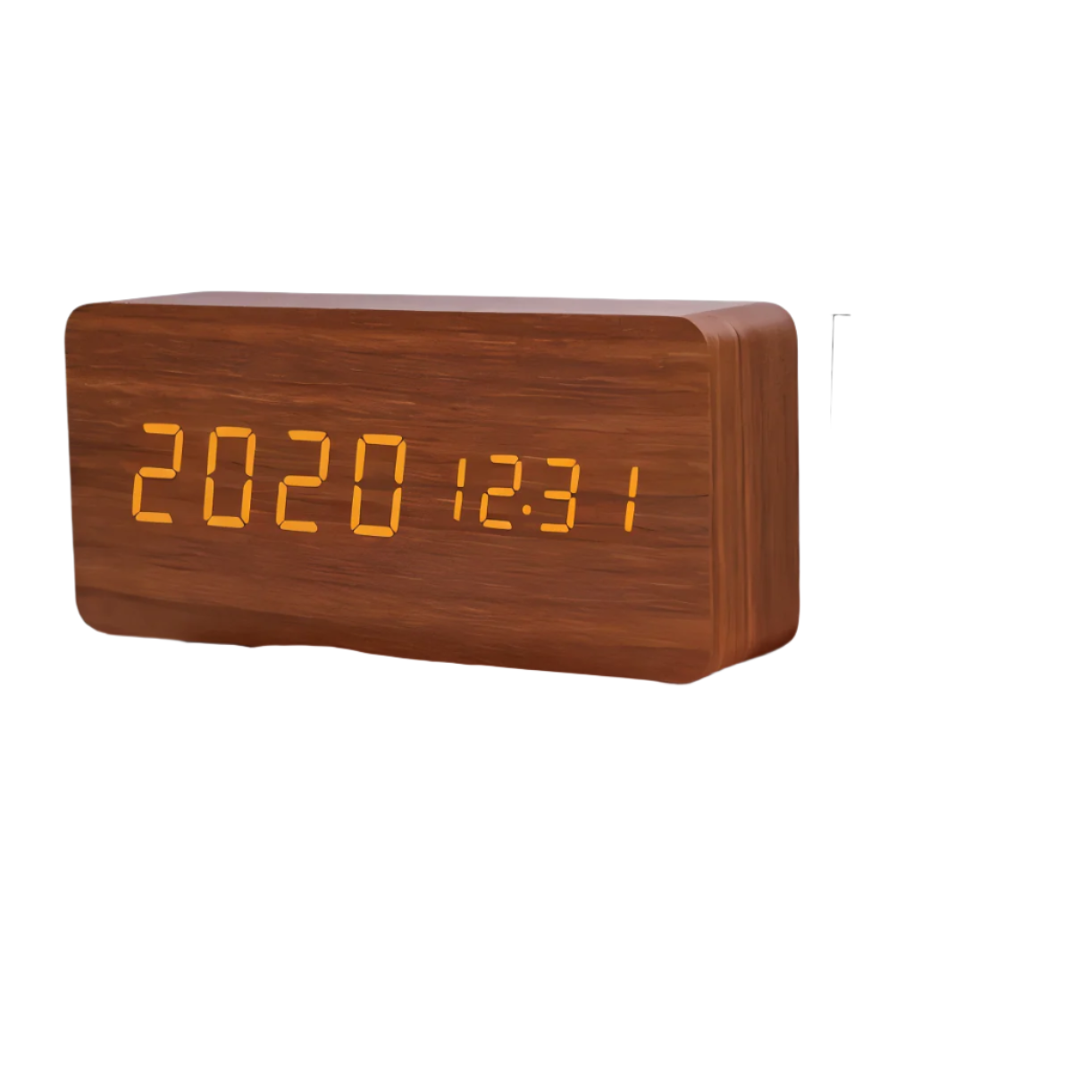 Modern LED-väckarklocka med digital display - Väckarklocka i plast