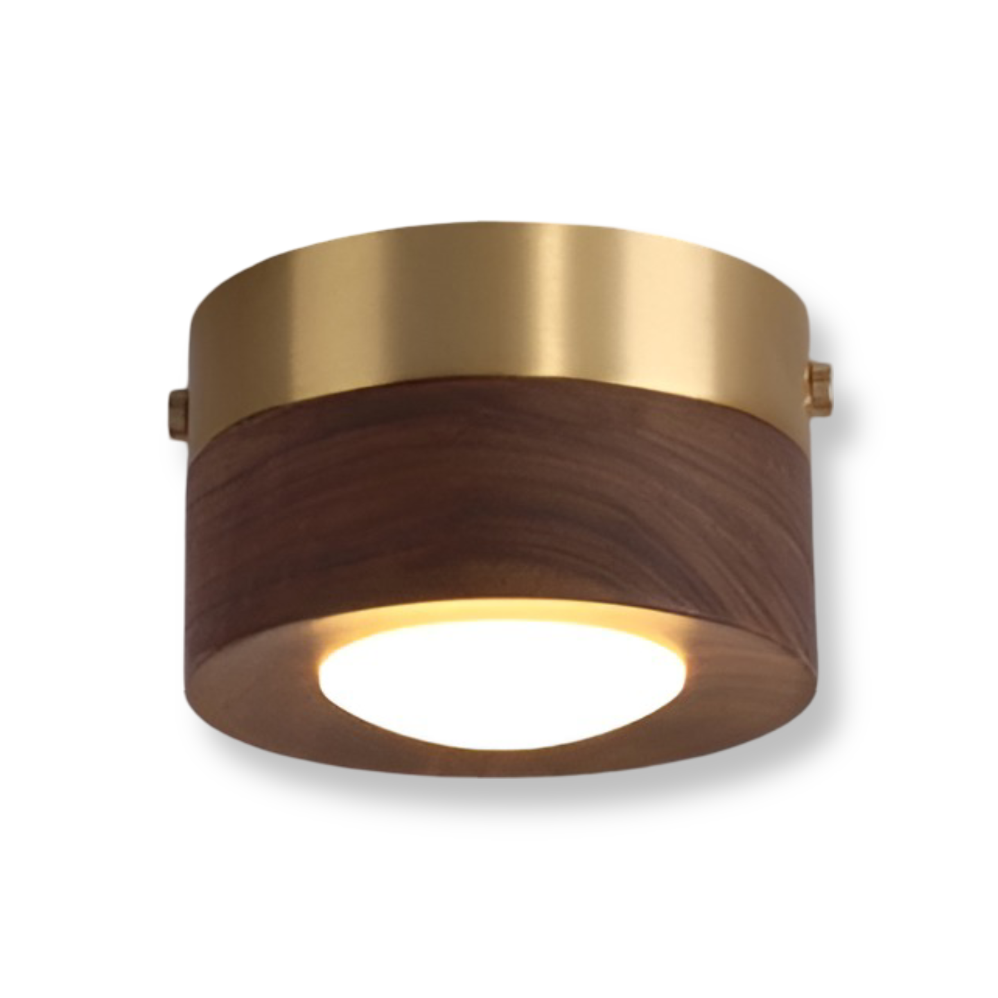 WoodSpot Taklampa - Valnöt Spotlights - LED Runda Taklampa