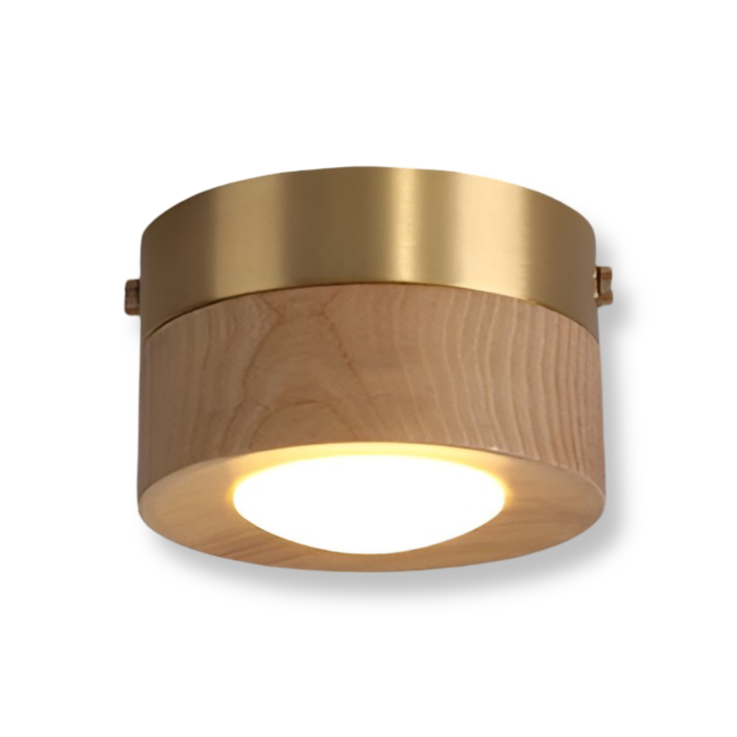 WoodSpot Taklampa - Valnöt Spotlights - LED Runda Taklampa