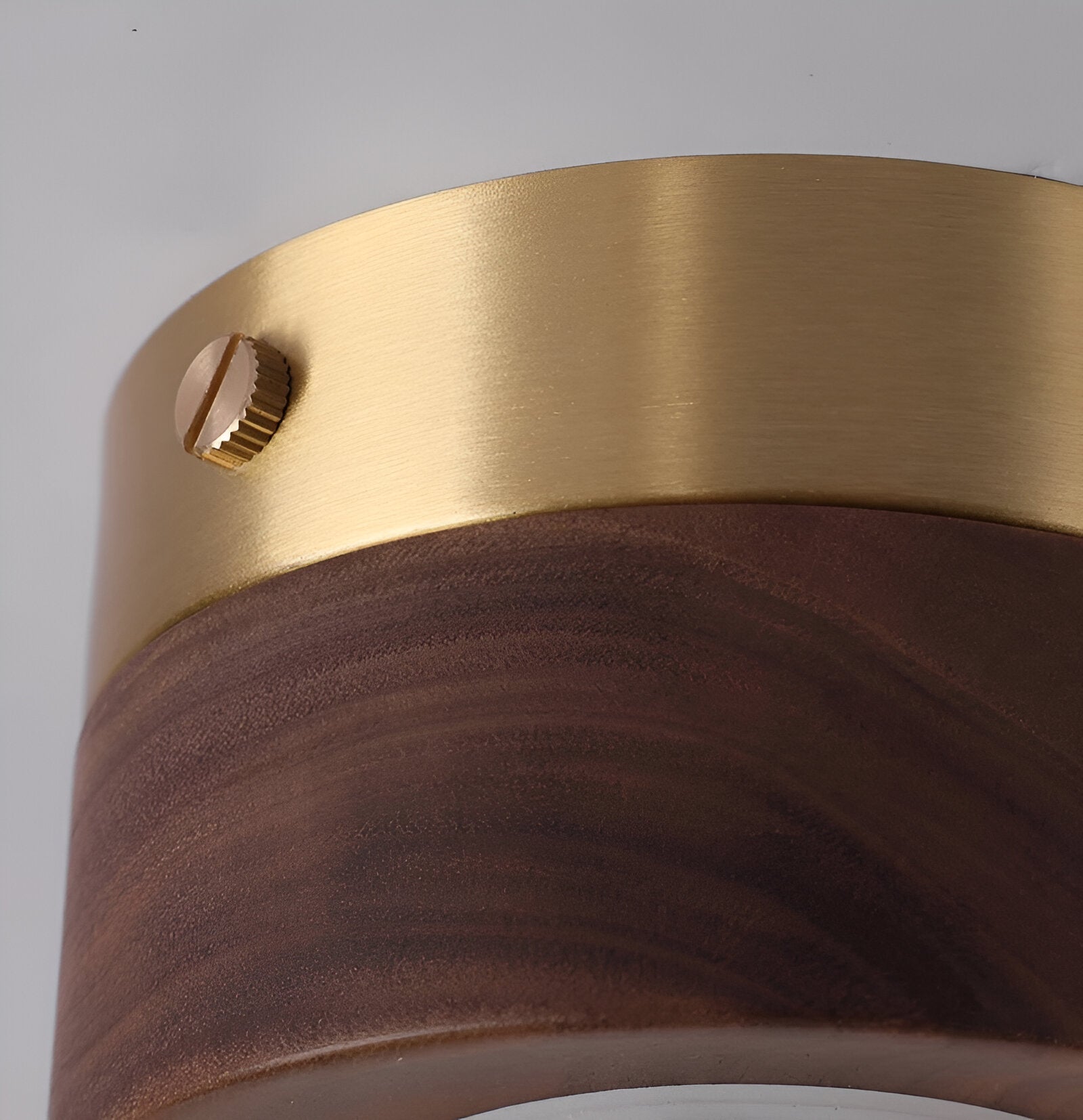 WoodSpot Taklampa - Valnöt Spotlights - LED Runda Taklampa