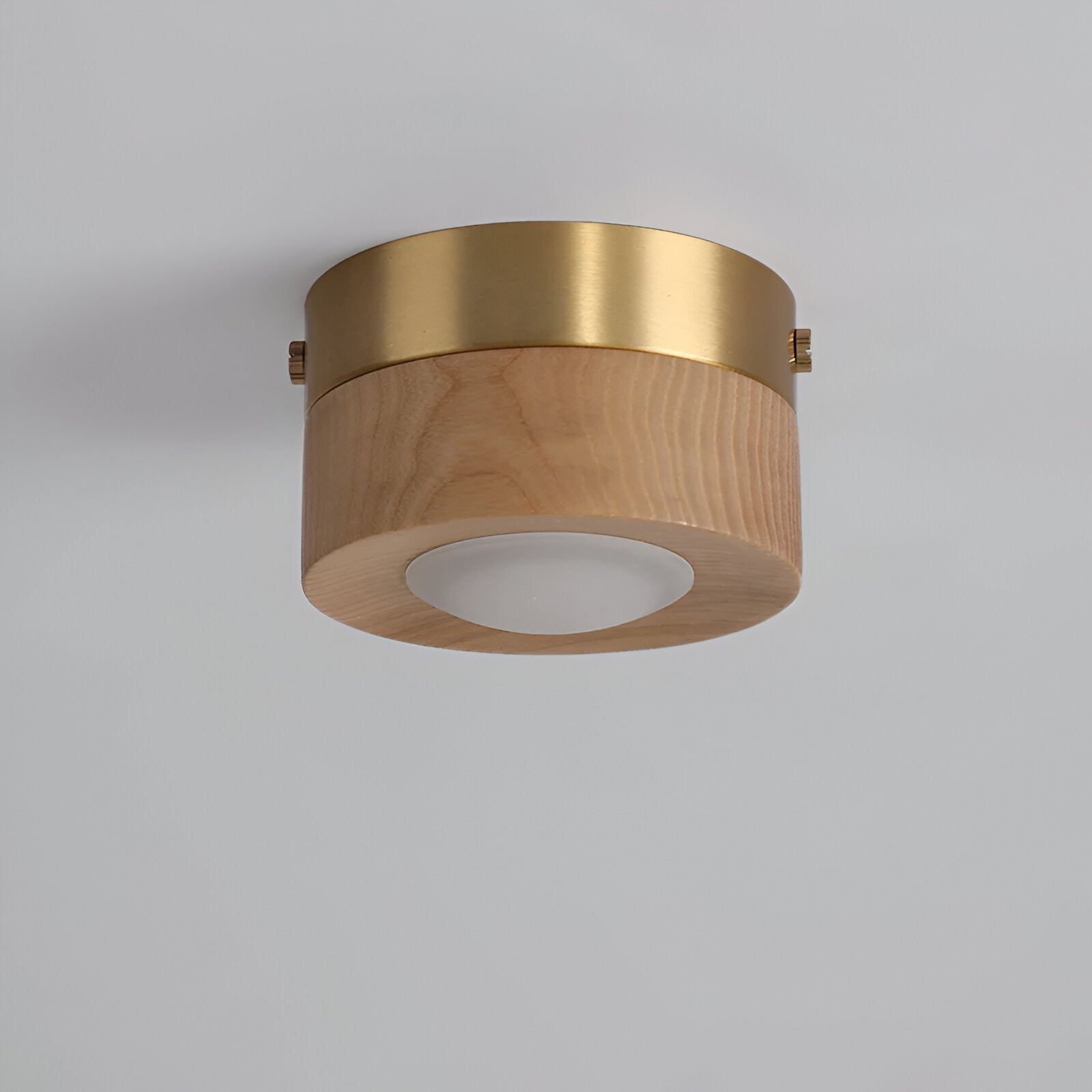 WoodSpot Taklampa - Valnöt Spotlights - LED Runda Taklampa
