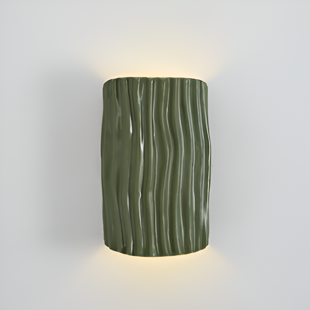 HuePleat Vägglampa - Kurvig Plisserad Resin V ägglampa - Upp- och Nedåtriktade V ägglampor