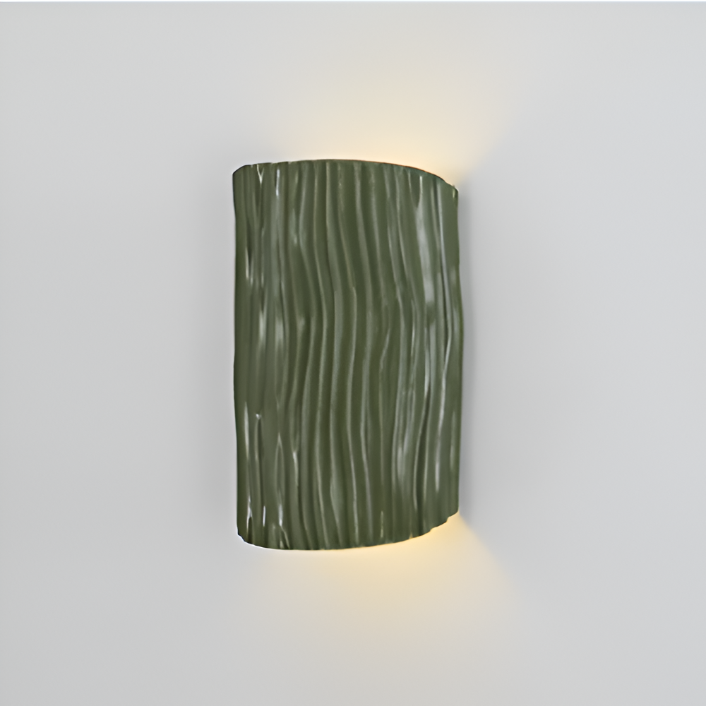 HuePleat Vägglampa - Kurvig Plisserad Resin V ägglampa - Upp- och Nedåtriktade V ägglampor