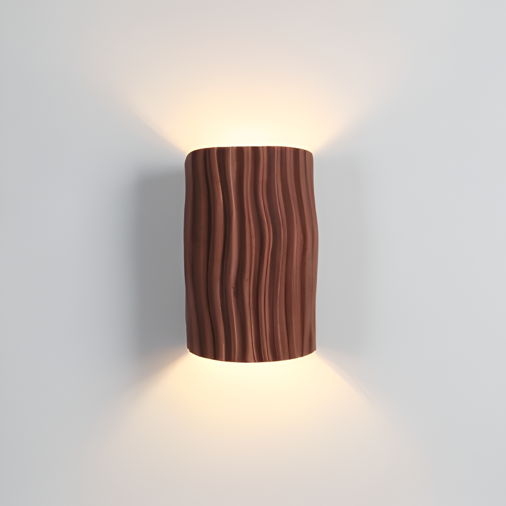 HuePleat Vägglampa - Kurvig Plisserad Resin V ägglampa - Upp- och Nedåtriktade V ägglampor
