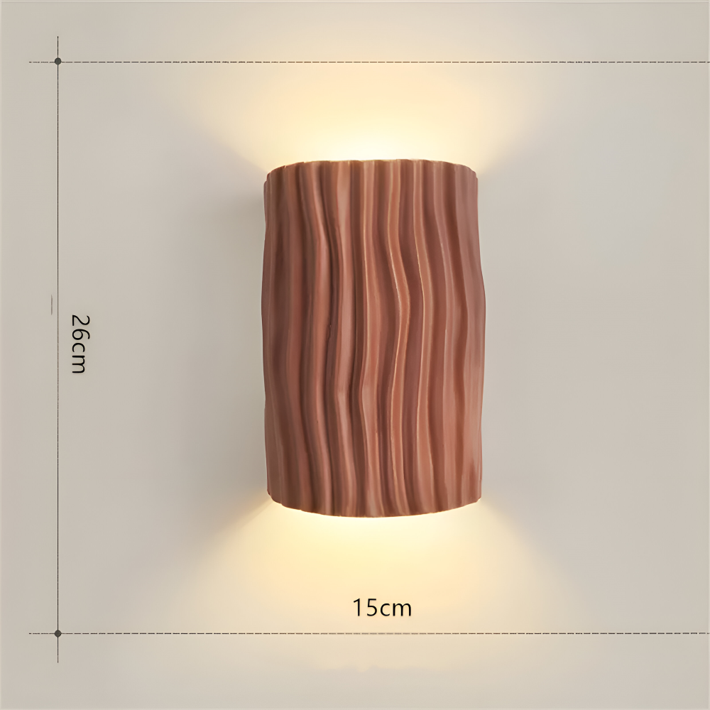 HuePleat Vägglampa - Kurvig Plisserad Resin V ägglampa - Upp- och Nedåtriktade V ägglampor