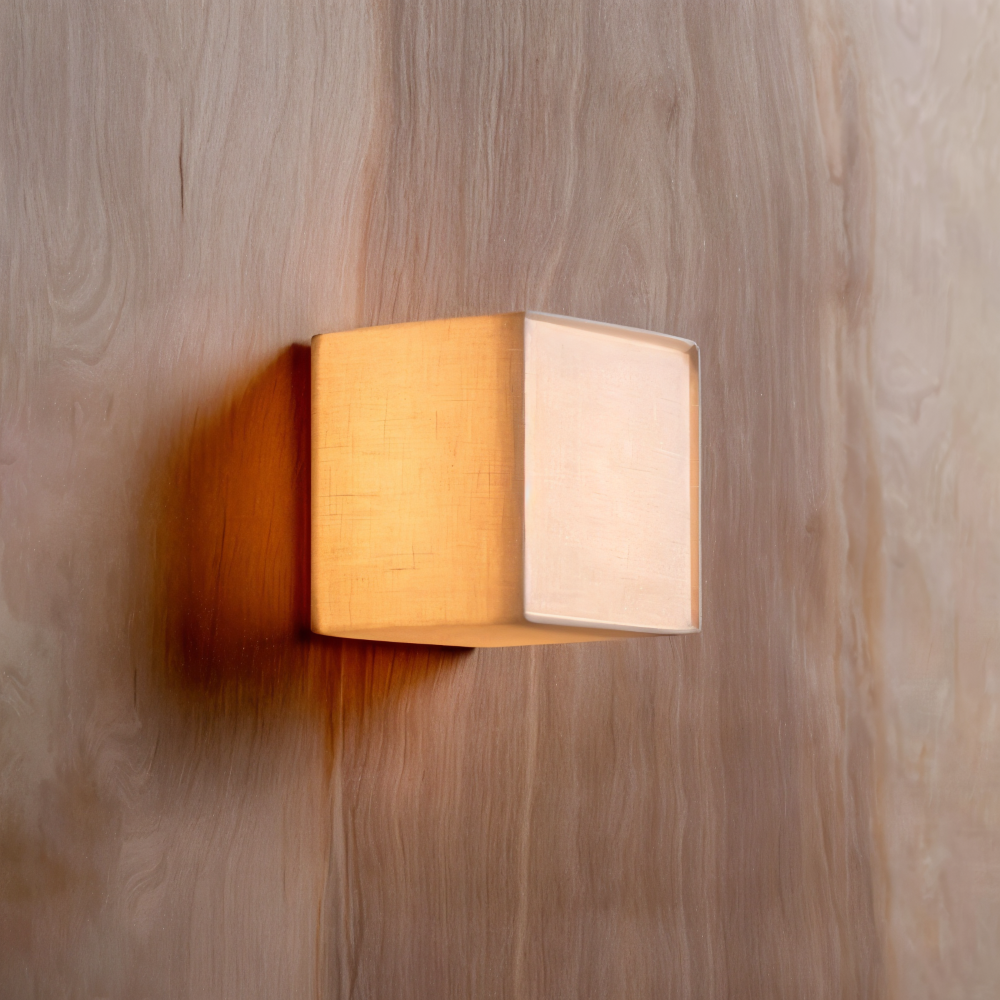 JapSquare Vägglampa - Tyg Vägglampa - Japansk Vägglampa Design - Nordiska Vägglampor LED