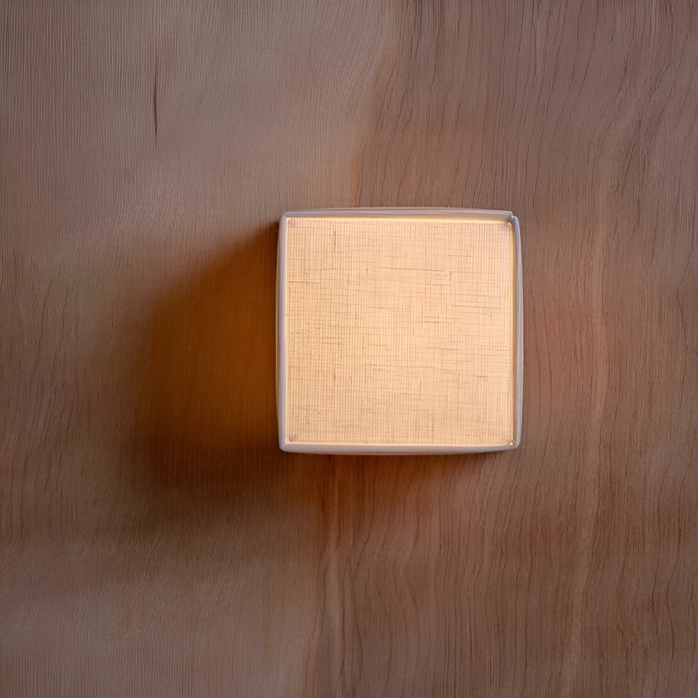 JapSquare Vägglampa - Tyg Vägglampa - Japansk Vägglampa Design - Nordiska Vägglampor LED