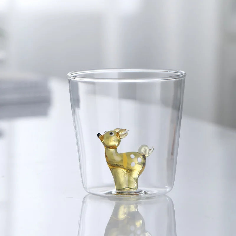 Kreativ 3D-glasmugg - Handgjord djur- och växtformad för kaffe och mjölk - 250-300ml 11