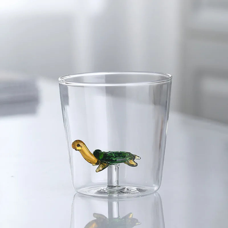 Kreativ 3D-glasmugg - Handgjord djur- och växtformad för kaffe och mjölk - 250-300ml 9