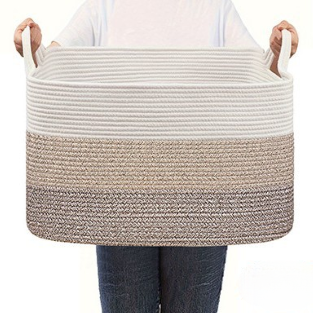 Stor Förvaringskorg 55L – Fällbar Tvättkorg & Leksakslåda – 48x34x28cm, Tvättbar