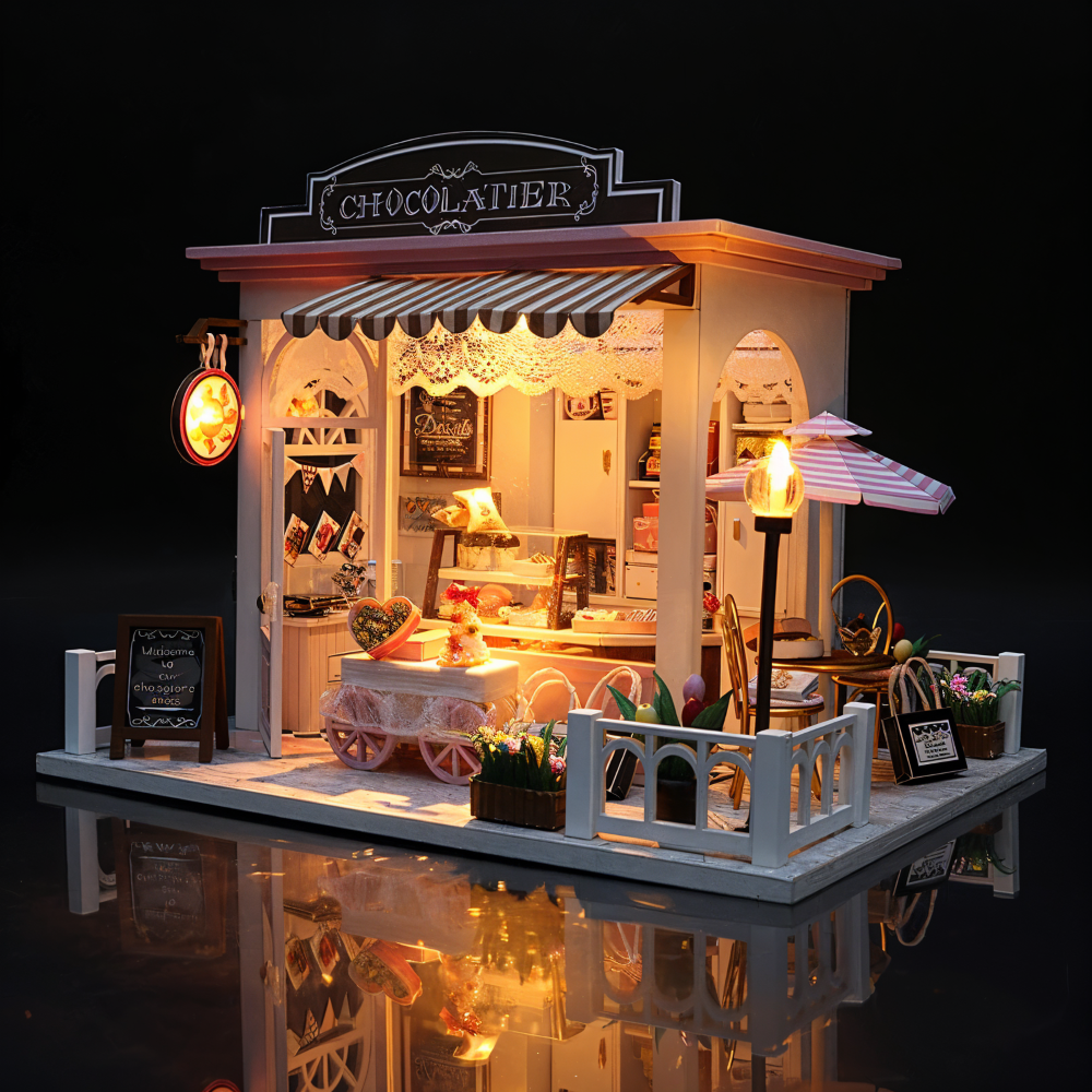Lil'Puzz Haus - Miljövänligt Miniatyr DIY Dockhus Kit Dekor