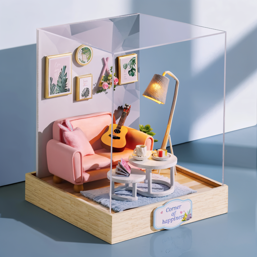 Lil'Puzz Haus - Miljövänligt Miniatyr DIY Dockhus Kit Dekor