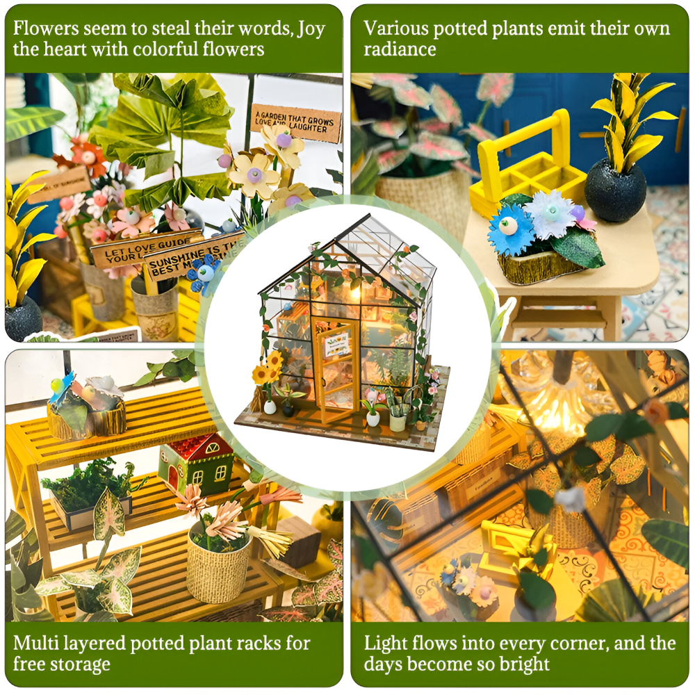 Lil'Puzz Haus - Miljövänligt Miniatyr DIY Dockhus Kit Dekor