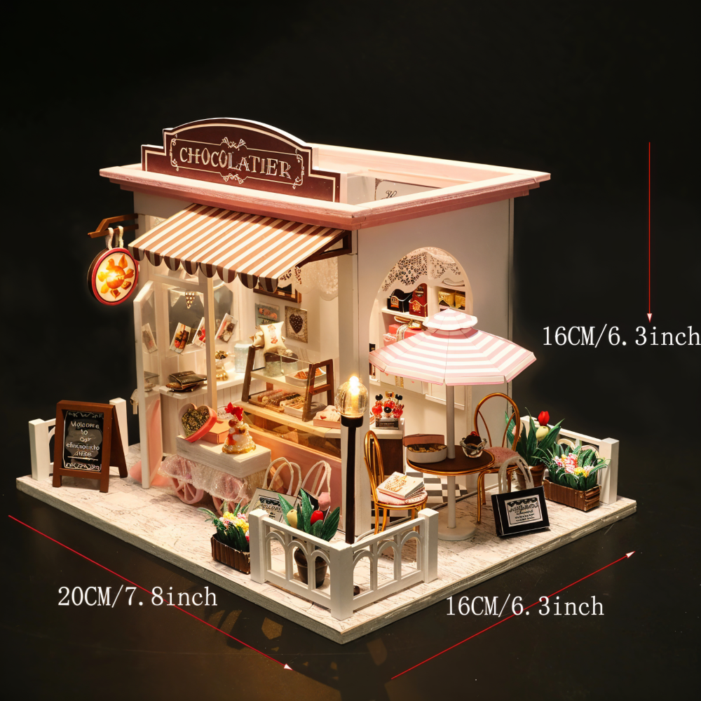 Lil'Puzz Haus - Miljövänligt Miniatyr DIY Dockhus Kit Dekor