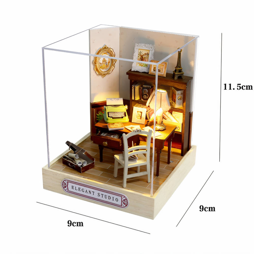 Lil'Puzz Haus - Miljövänligt Miniatyr DIY Dockhus Kit Dekor
