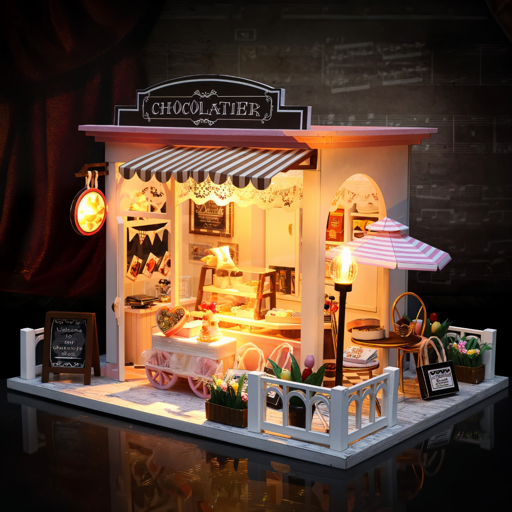 Lil'Puzz Haus - Miljövänligt Miniatyr DIY Dockhus Kit Dekor