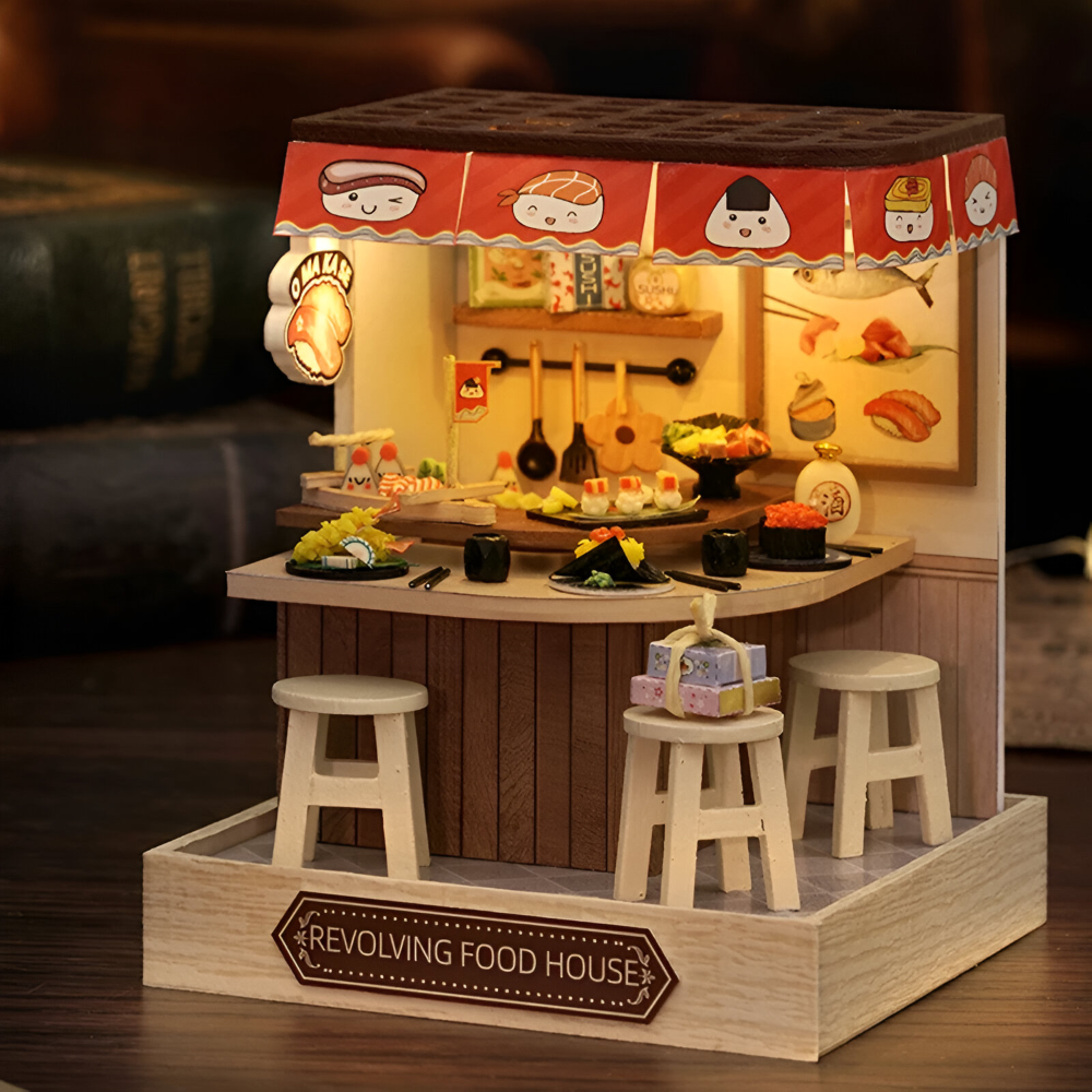 Lil'Puzz Haus - Miljövänligt Miniatyr DIY Dockhus Kit Dekor