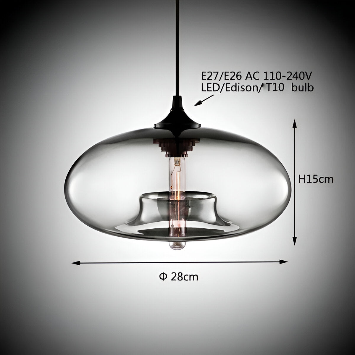 LivelyPop Taklampa - Dekorativa Vintage Glas Hänglampor